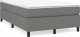 vidaXL Łóżko kontynentalne z materacem, ciemnoszare, 120x190cm tkanina 1