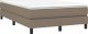 vidaXL Łóżko kontynentalne z materacem, taupe, 120x190 cm, tkanina 2