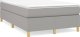 vidaXL Łóżko kontynentalne z materacem, jasnoszare, 120x190 cm tkanina 1
