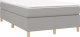 vidaXL Łóżko kontynentalne z materacem, jasnoszare, 120x190 cm tkanina 2