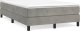 vidaXL Łóżko kontynentalne z materacem, jasnoszare, 120x190cm, aksamit 1