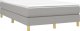 vidaXL Łóżko kontynentalne z materacem, jasnoszare, 120x190 cm tkanina 1