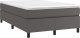 vidaXL Łóżko kontynentalne z materacem, szare, 120x190 cm, ekoskóra 2