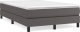 vidaXL Łóżko kontynentalne z materacem, szare, 120x190 cm, ekoskóra 1