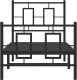 vidaXL Metalowa rama łóżka z wezgłowiem i zanóżkiem, czarna, 75x190 cm 5
