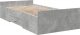 vidaXL vidaXL Rama łóżka z szufladami, szarość betonu, 75x190 cm 6