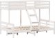 vidaXL vidaXL Łóżko piętrowe, 90x200/120x200 cm, białe, lite drewno sosnowe 1