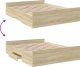 vidaXL vidaXL Rama łóżka z szufladami, dąb sonoma, 150x200 cm 7