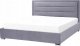 Beliani Łóżko z pojemnikiem welurowe 180 x 200 cm ciemnoszare ROUEN 13