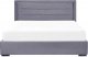 Beliani Łóżko z pojemnikiem welurowe 180 x 200 cm ciemnoszare ROUEN 9