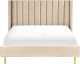 Beliani Łóżko welurowe 140 x 200 cm beżowe VILETTE 4