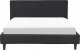 Beliani Łóżko tapicerowane 140 x 200 cm czarne FITOU 5