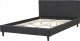 Beliani Łóżko tapicerowane 140 x 200 cm czarne FITOU 6