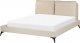 Beliani Łóżko boucle 160 x 200 cm beżowe MELLE 1