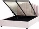 Beliani Łóżko z pojemnikiem welurowe 160 x 200 cm różowe VINCENNES 1