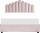 Beliani Łóżko z pojemnikiem welurowe 160 x 200 cm różowe VINCENNES 3