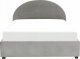 Beliani Łóżko z pojemnikiem welurowe 160 x 200 cm szare VAUCLUSE 5