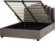 Beliani Łóżko z pojemnikiem welurowe 160 x 200 cm beżowoszare VINCENNES 1