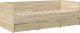 vidaXL vidaXL Łóżko dzienne z szufladami, dąb sonoma, 90x190 cm 2