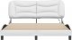 vidaXL Rama łóżka z LED, biała, 160x200 cm, sztuczna skóra 6