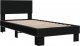 vidaXL vidaXL Rama łóżka, czarna, 75x190 cm, materiał drewnopochodny i metal 2