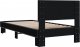 vidaXL vidaXL Rama łóżka, czarna, 75x190 cm, materiał drewnopochodny i metal 6