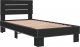vidaXL vidaXL Rama łóżka, czarna, 75x190 cm, materiał drewnopochodny i metal 2