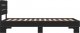 vidaXL vidaXL Rama łóżka, czarna, 75x190 cm, materiał drewnopochodny i metal 5