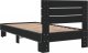 vidaXL vidaXL Rama łóżka, czarna, 75x190 cm, materiał drewnopochodny i metal 6