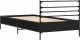 vidaXL vidaXL Rama łóżka, czarna, 90x190 cm, materiał drewnopochodny i metal 6