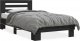 vidaXL vidaXL Rama łóżka, czarna, 75x190 cm, materiał drewnopochodny i metal 1