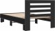 vidaXL vidaXL Rama łóżka, czarna, 75x190 cm, materiał drewnopochodny i metal 6