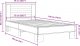 vidaXL vidaXL Rama łóżka, czarna, 75x190 cm, materiał drewnopochodny i metal 9