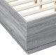 vidaXL vidaXL Rama łóżka z LED, szary dąb sonoma, 135x190 cm 9