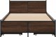 vidaXL Rama łóżka z szufladami, brązowy dąb, 75x190 cm 4