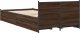vidaXL Rama łóżka z szufladami, brązowy dąb, 75x190 cm 6