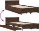 vidaXL Rama łóżka z szufladami, brązowy dąb, 75x190 cm 7