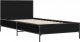 vidaXL vidaXL Rama łóżka, czarna, 90x200 cm, materiał drewnopochodny i metal 2