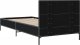 vidaXL vidaXL Rama łóżka, czarna, 90x200 cm, materiał drewnopochodny i metal 6