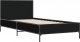 vidaXL vidaXL Rama łóżka, czarna, 90x190 cm, materiał drewnopochodny i metal 2