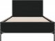 vidaXL vidaXL Rama łóżka, czarna, 90x190 cm, materiał drewnopochodny i metal 4