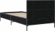 vidaXL vidaXL Rama łóżka, czarna, 90x190 cm, materiał drewnopochodny i metal 6