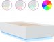 vidaXL vidaXL Rama łóżka z LED, biała, 90x190 cm, materiał drewnopochodny 2