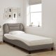 vidaXL vidaXL Łóżko z materacem, taupe, 90x190 cm, obite tkaniną 3