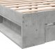 vidaXL vidaXL Rama łóżka z szufladami, szarość betonu, 200x200 cm 8