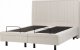 Beliani Łóżko regulowane tapicerowane 160 x 200 cm beżowe DUKE II 8