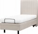 Beliani Łóżko regulowane tapicerowane 80 x 200 cm beżowe DUKE II 5