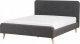 Beliani Łóżko tapicerowane 160 x 200 cm ciemnoszare RENNES II 1