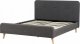 Beliani Łóżko tapicerowane 160 x 200 cm ciemnoszare RENNES II 4