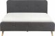 Beliani Łóżko tapicerowane 160 x 200 cm ciemnoszare RENNES II 5